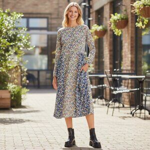 NWT Levis Ronan Dress Women XS Floral Midi Prairie Cottagecore Oversized Shift